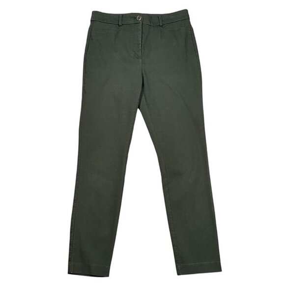 LOFT The Sutton Skinny Pants Olive Green Size 6 - Picture 1 of 6